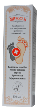 Foot balm with colloidal silver, essential oils of tea tree, thyme, rormarin, sage, propolis extract, prevents fungi, viruses, bacteria, reduces sweating of the feet, refreshes, 100ml